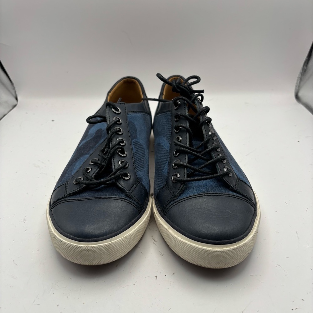 Coach Men's Blue Leather Sneakers Size 7.5 - Picture 2 of 8